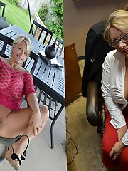 Good-looking gilf is having fun with her boyfriend